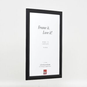 Effect Holz-Bilderrahmen Profil 43 Schwarz 28x35 cm mit Museumsglas