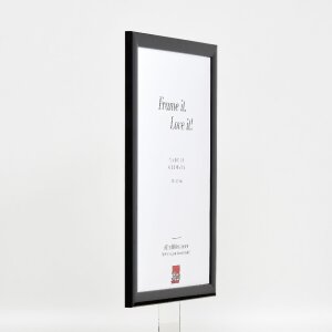 Effect Holz-Bilderrahmen Profil 43 schwarz hochglanz 30x45 cm Museumsglas