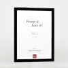 Effect Holz-Bilderrahmen Profil 43 schwarz hochglanz 30x45 cm Museumsglas