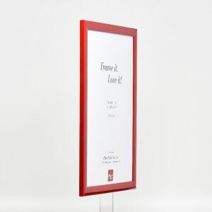 Effect Holz-Bilderrahmen Profil 43 rot hochglanz 40x40 cm Museumsglas