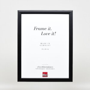 Effect Holz-Bilderrahmen Profil 43 Schwarz 40x50 cm mit Museumsglas