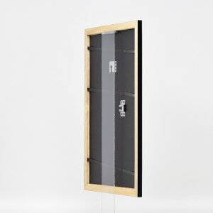 Effect Holz-Bilderrahmen Profil 43 schwarz hochglanz 40x50 cm Museumsglas