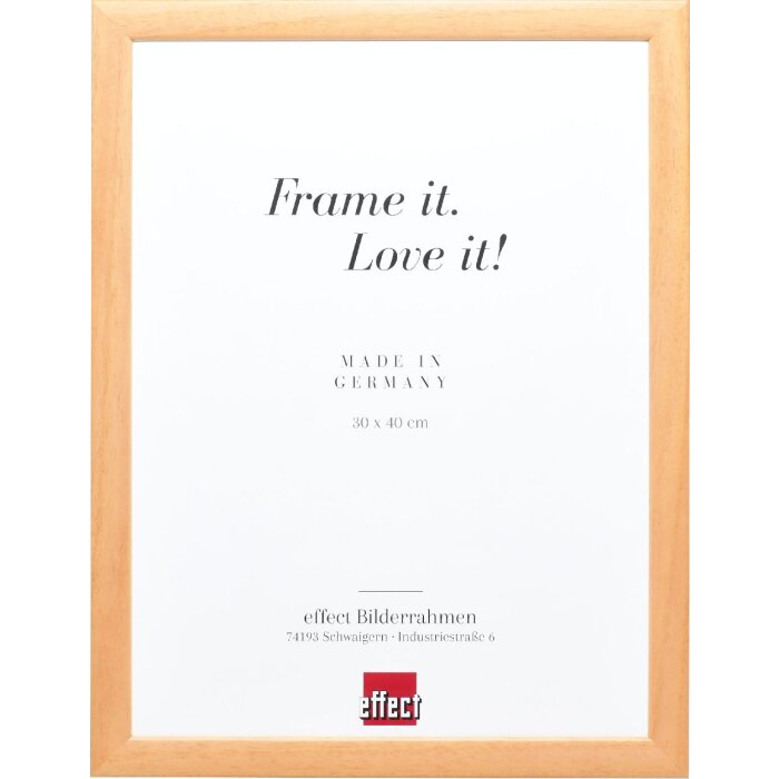 Effect Holzbilderrahmen Profil 43 natur 40x50 cm Museumsglas