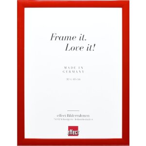 Effect Holzbilderrahmen Profil 43 rot hochglanz 40x60 cm...