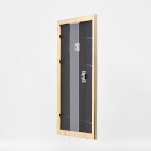 Effect Holz-Bilderrahmen Profil 43 silber 42x59,4 cm Museumsglas