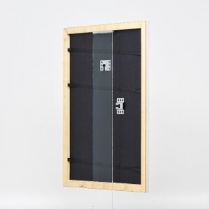 Effect Holz-Bilderrahmen Profil 43 silber 42x59,4 cm Museumsglas