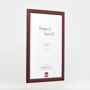 Effect Holz-Bilderrahmen Profil 43 rot 45x80 cm Museumsglas