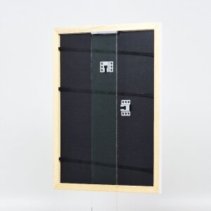 Effect Holz-Bilderrahmen Profil 43 weiß hochglanz 45x80 cm Museumsglas