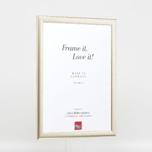 Effect Holz-Bilderrahmen Profil 43 silber 50x50 cm Museumsglas
