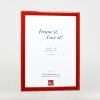 Effect Holz-Bilderrahmen Profil 43 rot hochglanz 50x60 cm Museumsglas