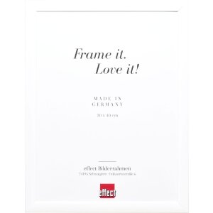 Effect Holz-Bilderrahmen Profil 43 weiß hochglanz...