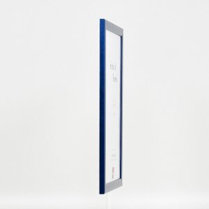 Effect Holz-Bilderrahmen Profil 43 royalblau 50x75 cm Museumsglas
