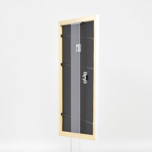 effect Holz-Bilderrahmen Profil 43 weiß hochglanz 60x60 cm mit Museumsglas