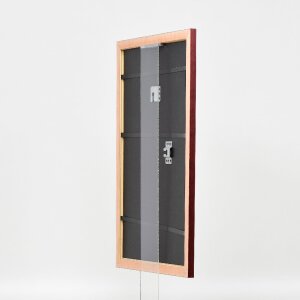 Effect Holzbilderrahmen Profil 43 rot 60x80 cm Museumsglas