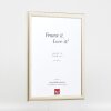 Effect Holz-Bilderrahmen Profil 43 silber 59,4x84,1 cm Museumsglas