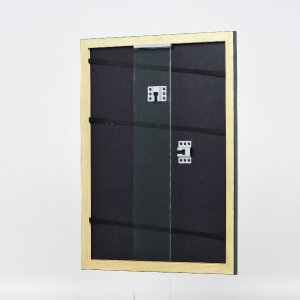 Effect Holz-Bilderrahmen Profil 43 tannengrün 62x93 cm Museumsglas