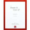 Effect Holz Bilderrahmen Profil 43 rot hochglanz 10,5x14,8 cm Museumsglas
