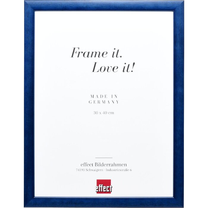 Effect Holzbilderrahmen Profil 43 royalblau 61x91,5 cm Museumsglas