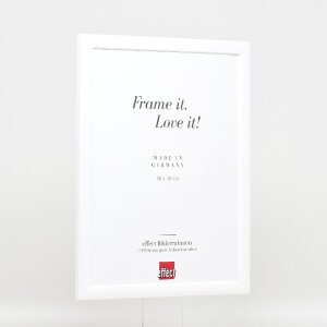 Effect Holz-Bilderrahmen Profil 43 weiß hochglanz 61x91,5 cm Museumsglas 0439-F2-25