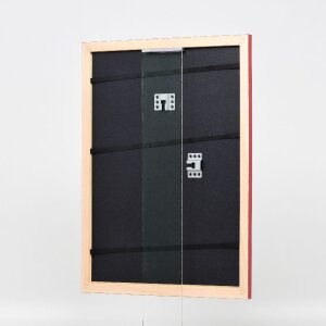 effect Bilderrahmen Profil 43 rot hochglanz 61x91,5 cm mit Museumsglas