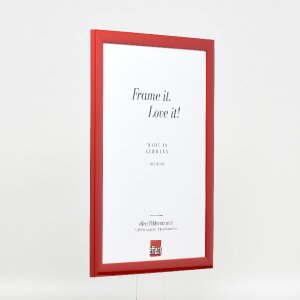 effect Bilderrahmen Profil 43 rot hochglanz 61x91,5 cm mit Museumsglas
