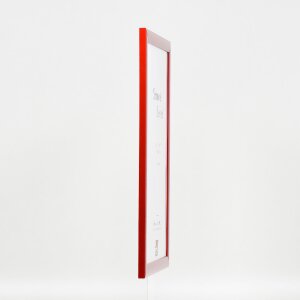 effect Bilderrahmen Profil 43 rot hochglanz 61x91,5 cm mit Museumsglas