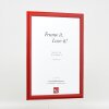 effect Bilderrahmen Profil 43 rot hochglanz 61x91,5 cm mit Museumsglas