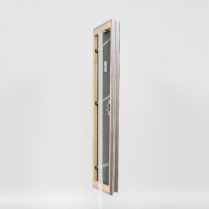 Effect Holzrahmen Profil 44 silber 15x20 cm Museumsglas