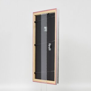 effect Bilderrahmen Holzrahmen Profil 44 silber 50x100 cm mit Museumsglas