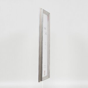 effect Holzrahmen Profil 44 silber 60x80 cm Museumsglas