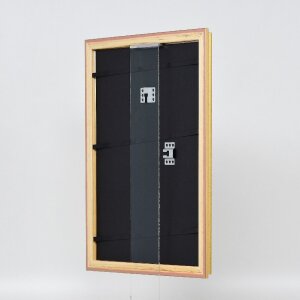 effect Holzrahmen Profil 44 gold 70x70 cm Museumsglas