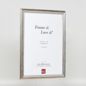 Effect Holzrahmen Profil 44 silber 14,8x21 cm Museumsglas 0449-A5-01