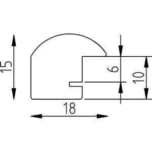 Effect Holzbilderrahmen Profil 45 Kiefer 25x70 cm Museumsglas