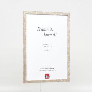 Effect Holzrahmen Profil 51 antiksilber 25x30 cm mit Museumsglas
