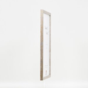 effect Holzrahmen Profil 51 antiksilber 25x50 cm Museumsglas