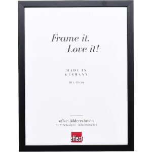 effect Holzrahmen Profil 58 Schwarz 10x10 cm mit Museumsglas
