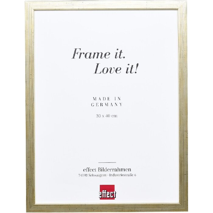 Effect Holzrahmen Profil 58 Antiksilber 25x60 cm mit Museumsglas