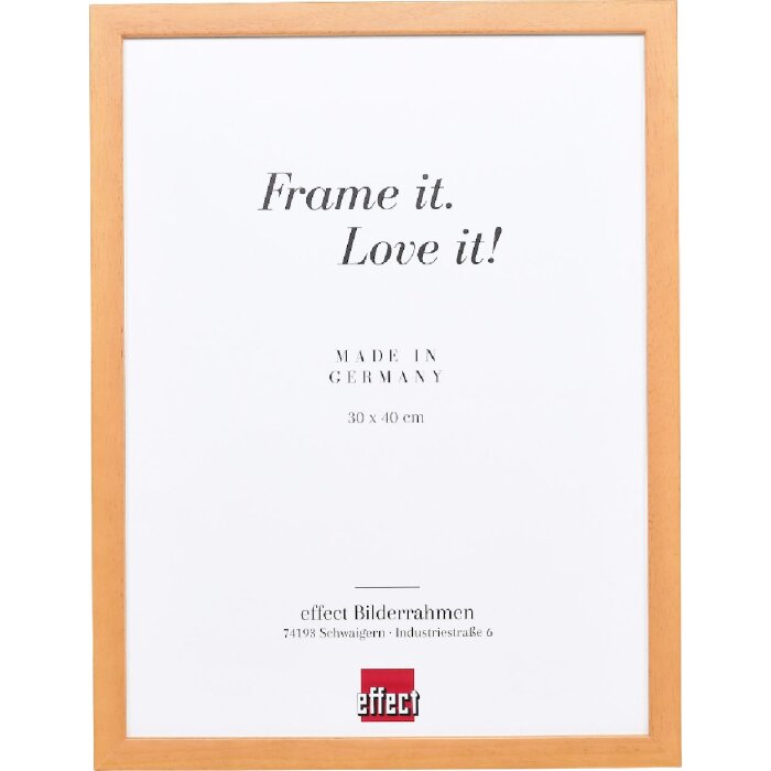 Effect Holzrahmen Profil 58 hellbraun 50x70 cm mit Museumsglas 0589-5070-42