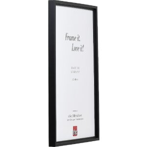 Effect Holz-Bilderrahmen Profil 69 schwarz 18x24 cm Museumsglas