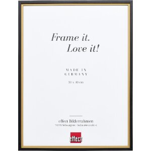 Effect Holz-Bilderrahmen Profil 69 gold 18x32 cm Museumsglas