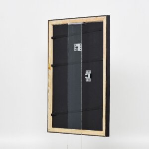 Efekt drevený obrazový rám profil 85 čierny 62x93 cm múzejné sklo