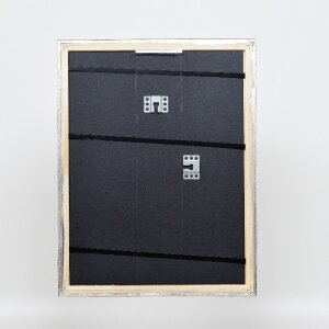 Efekt drevený obrazový rám profil 85 strieborný 14,8x21 cm múzejné sklo