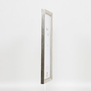 Efekt drevený obrazový rám profil 85 strieborný 14,8x21 cm múzejné sklo