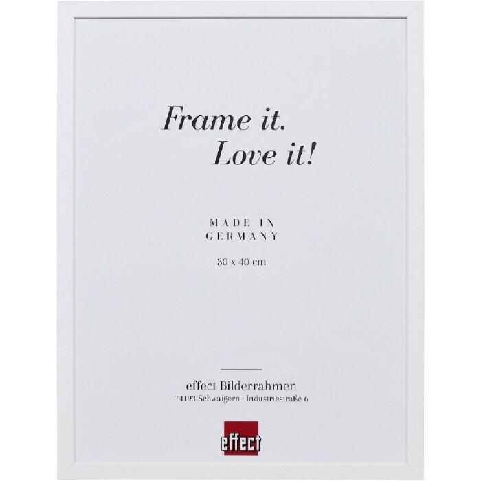Effect drevený rám s kockovitým profilom 2330 biely 42x59,4 cm s múzeckým sklom