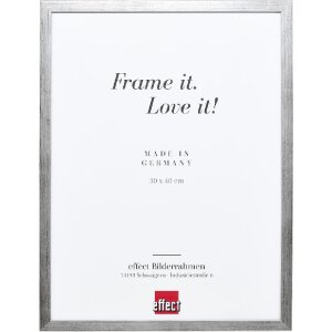 Effect Holzrahmen Profil Top S silber 13x18 cm Museumsglas