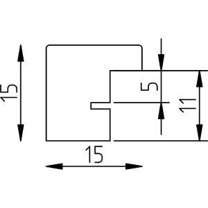 Effect drevený fotorámik s profilom, modrý 18x32 cm, muzejné sklo