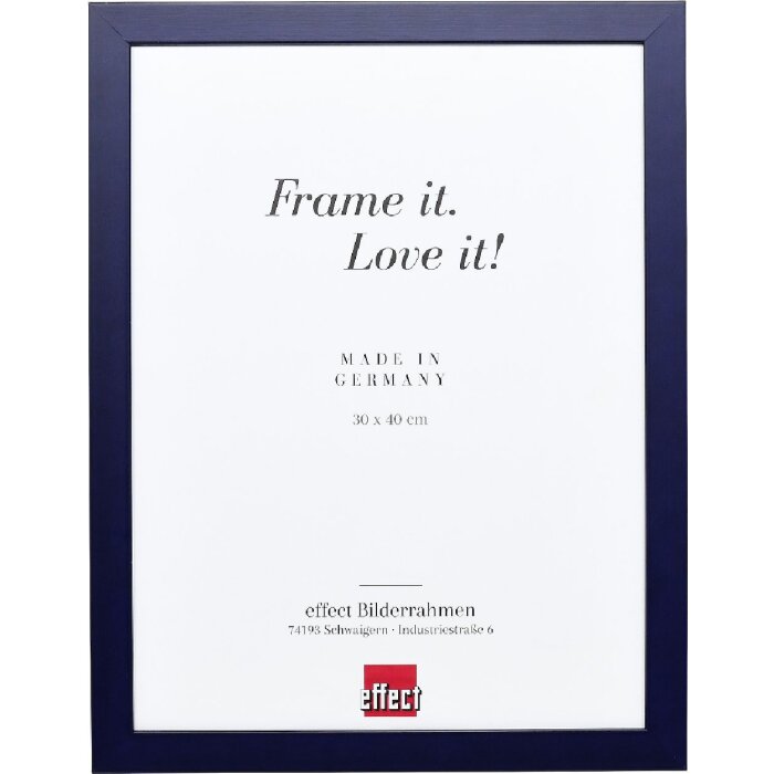Effect Holzrahmen Profil Top Pro blau 24x30 cm Museumsglas