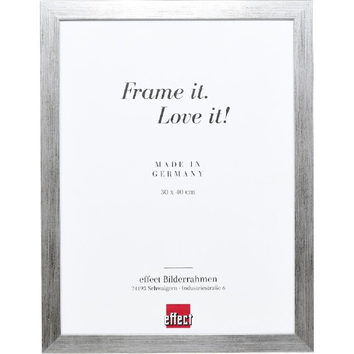 Effect Holzrahmen Profil Top Pro silber 45x60 cm Museumsglas
