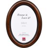 Clayre & Eef Fotorámik oválny 5x7 cm orieškovohnedý