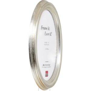 Clayre & Eef Fotorámik Oválny Strieborný 5x7 cm